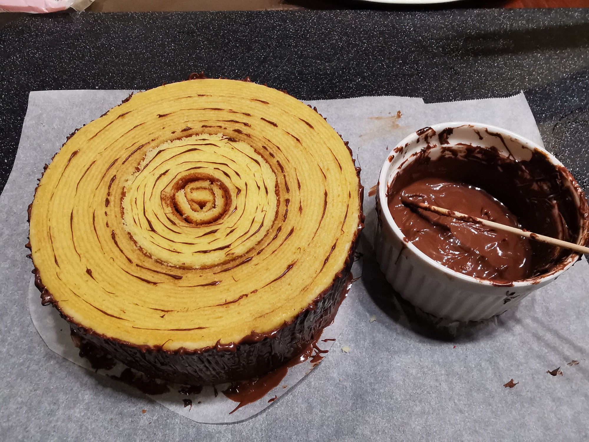 チョコレートで年輪
