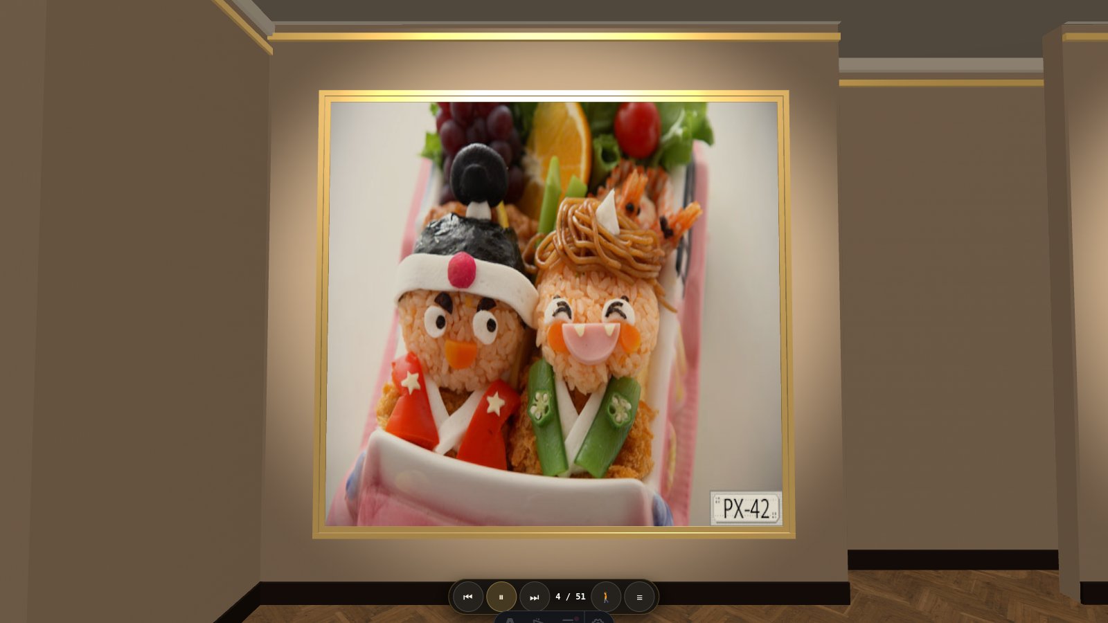 ガイドツアーで作品の正面に立ったところ