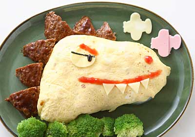 恐竜さんのオムライス