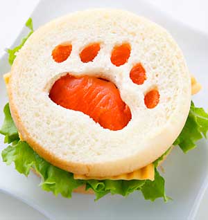 足跡のハンバーガー