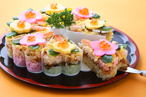 ちらし寿司 de お花見