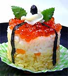 ちらしずしのケーキ