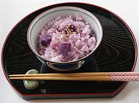 紫芋おこわ