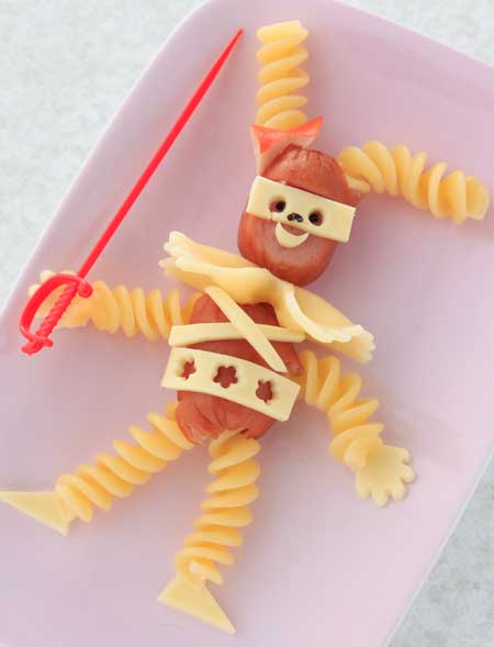 パスタをウィンナーに植毛?