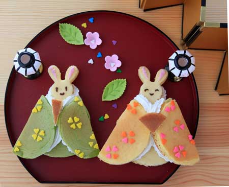ホットケーキでひな祭り