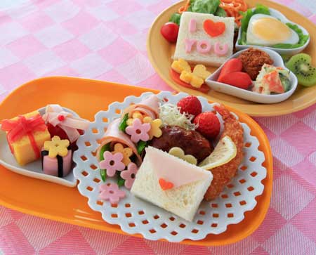 バレンタインのランチプレート