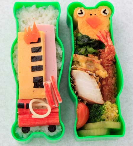 お気に入りのお弁当箱2－カエル君が消防士に？