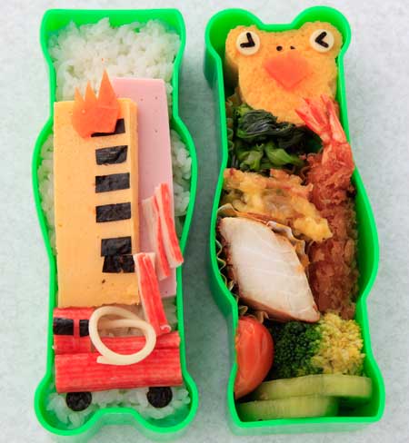 お気に入りのお弁当箱2－カエル君が消防士に？