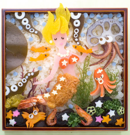 エビフライで人魚をつくる