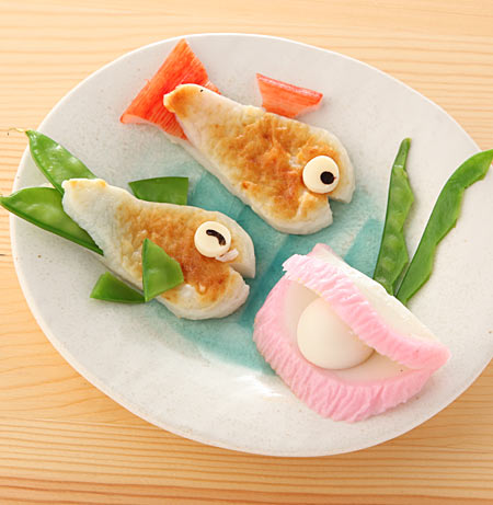 かまぼこでお魚と真珠貝をつくる