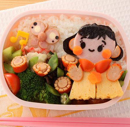 親子お弁当教室–ウィンナーの花咲いたよ♪弁当