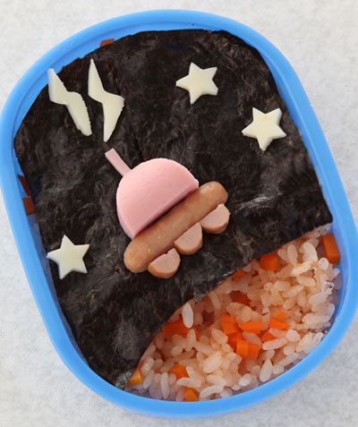 UFO弁当 – かんたん海苔弁お絵かき
