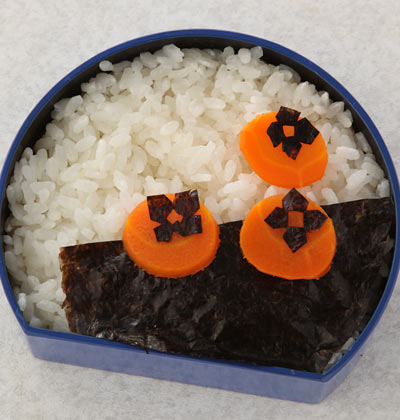 柿弁当 – かんたん海苔弁お絵かき