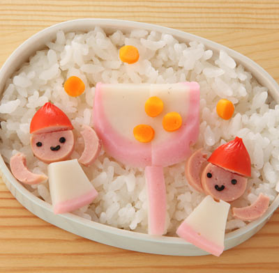 運動会のお弁当-玉いれ
