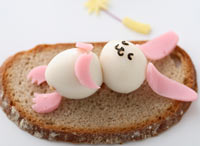 うさぎのお昼ね-うずらの卵-飾り切り