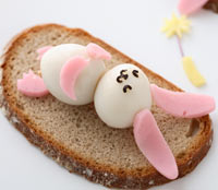 うさぎのお昼ね-うずらの卵-飾り切り