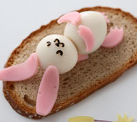 うさぎのお昼ね-うずらの卵-飾り切り