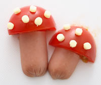 きのこ　ソーセージと野菜　飾り切り