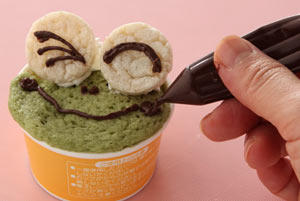 カエル カップケーキ 飾り切り