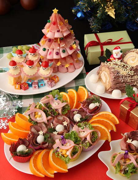 クリスマスパーティのオードブル