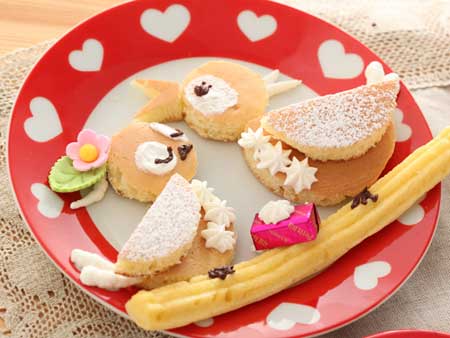 ホットケーキでバレンタイン
