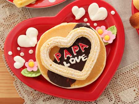 パパにホットケーキでバレンタイン