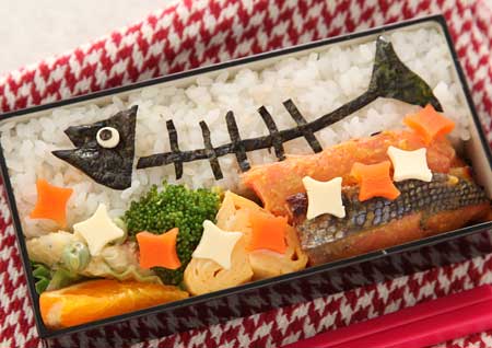 魚の骨弁当—大人の海苔弁