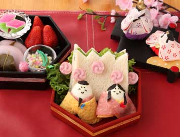 パン　de　ひな祭りのランチプレート