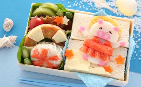 渚のトンピー弁当！　飾り切り　かまぼこ