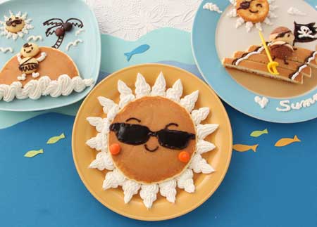 簡単おやつ　真夏のホットケーキ