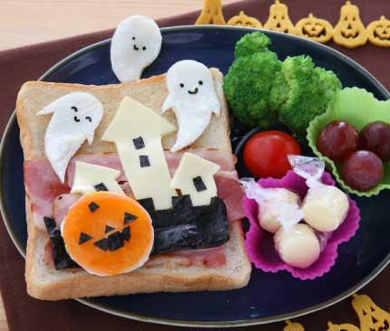 ハロウィンのオープンサンドランチ