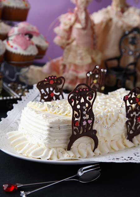 お茶会にご招待　ケーキのアレンジ