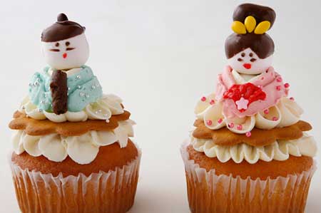 カップケーキでひな祭り