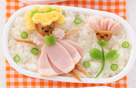 夏休み絵日記お弁当　お花の妖精弁当！　飾り切り