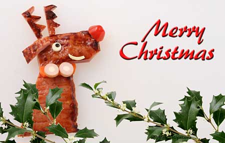 トナカイのクリスマスカード