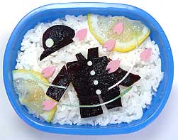 学生服も卒業　弁当
