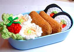 毛糸で弁当② – 編み物で作ったお弁当