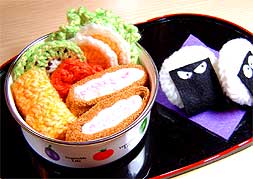 毛糸でカツ弁当 – 編み物で作ったお弁当
