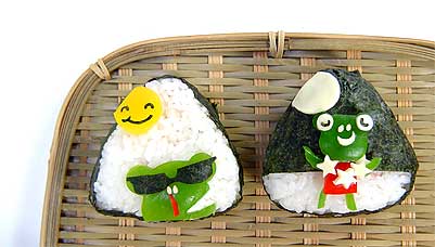 夏ばてカエルおむすび