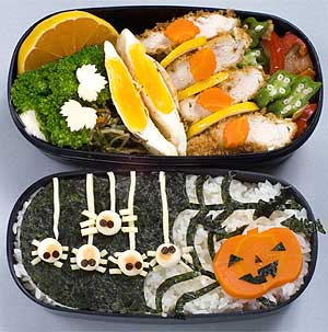 ハロウィン弁当 – 蜘蛛とジャックオーランタン