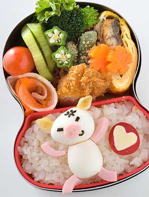 怒れるブタ君弁当