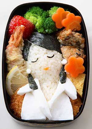 着せ替え弁当②　(黒髪)