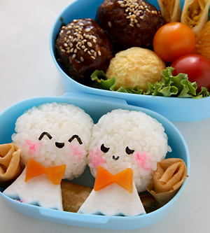 ラブラブてるてる坊主弁当