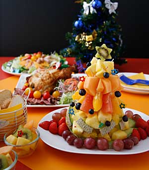フルーツ　de　クリスマスツリー！