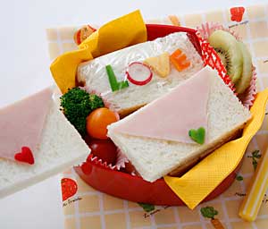 バレンタインのサンドイッチ