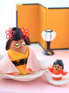 ウィンナーの奥方とわらべ – 携帯待ち受け画面