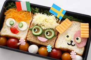 変装サンドイッチ弁当