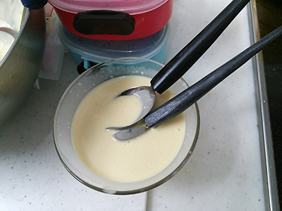 ハム係長パンケーキ-Deco spoon使ってみました!