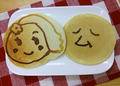 ハム係長パンケーキ-Deco spoon使ってみました!