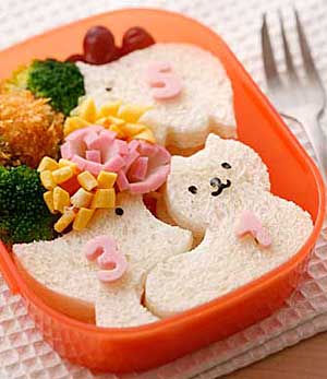 動物たちのサンドイッチ弁当